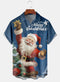 Men's Christmas Funny Graphic Short Sleeve Hawaiian Shirt